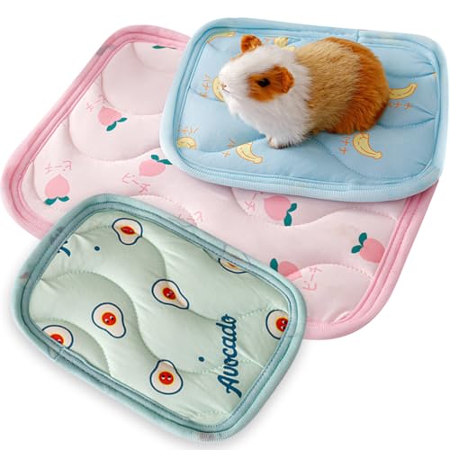 TYXHXTF 3 Stück Kleintier-Bettmatte, Meerschweinchen Bett Weich und Bequem, Haustier Kühlmatte Kühldecke für Sommer, Für Kaninchen, Chinchilla, Eichhörnchen, Meerschweinchen von TYXHXTF