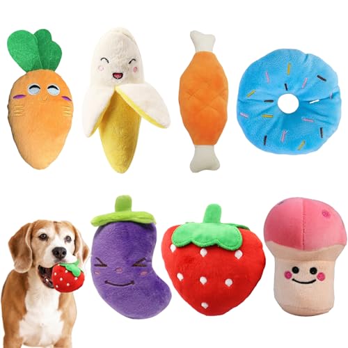 TYXHXTF 7 Stück Plüsch-Welpenspielzeug, Quietschendes Hundespielzeug für die Zahnreinigung, Hundegeschenk für kleine Mittlere Hunde TYXHXTF 7 Stück Plüsch-Welpenspielzeug, Quietschendes Hundespielzeug für die Zahnreinigung, Hundegeschenk für kleine Mittlere Hunde von TYXHXTF