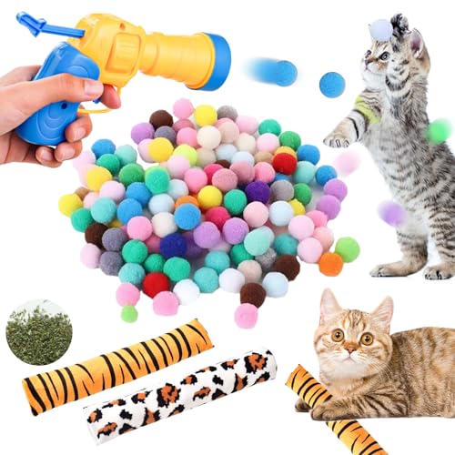 TYXHXTF Katzenspielzeug, Interaktives Katzenspielzeug, Katzenspielzeug Bälle, Katzenspielzeug Werfer, Spielzeug für Katzen zum Fangen von Chase von TYXHXTF