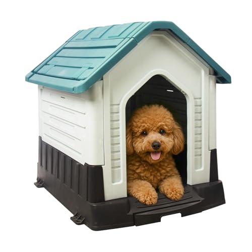 TZHYKPHOME Hundehütte für drinnen und draußen, langlebig, wasserdicht, Kunststoff, für mittelgroße und große Hunde, isoliert, Welpenunterschlupf, Hundehütte mit Lüftungsschlitzen und erhöhtem Boden TZHYKPHOME Hundehütte für drinnen und draußen, langlebig, wasserdicht, Kunststoff, für mittelgroße und große Hunde, isoliert, Welpenunterschlupf, Hundehütte mit Lüftungsschlitzen und erhöhtem Boden von TZHYKPHOME