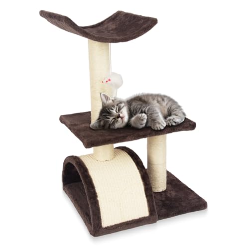 TZHYKPHOME Kratzbaum Turm mit Katzenkratzbaum für Indoor-Katzen, Aktivitätszentrum, Kletterbaum, Katzenmöbel mit verspielten Spielzeugbällen, Grau TZHYKPHOME Kratzbaum Turm mit Katzenkratzbaum für Indoor-Katzen, Aktivitätszentrum, Kletterbaum, Katzenmöbel mit verspielten Spielzeugbällen, Grau von TZHYKPHOME