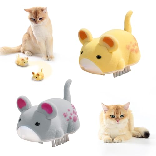 TZQFROCE 2 stück Katzenspielzeug Elektrisch Spielmaus Magic Maus Katze Katzenspielzeug Mäuse Elektrisch Interaktives Spielzeug für Katzen von TZQFROCE