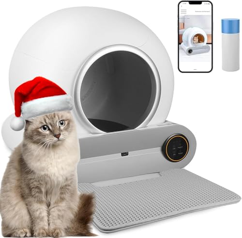 TaFoyu Selbstreinigende Katzentoilette, Self-Cleaning Cat Litter Tray, Extra 65L, App Control, Anti-Pinch/Odour-Isolating Cat Litter Trays für Multiple Katzen TaFoyu Selbstreinigende Katzentoilette, Self-Cleaning Cat Litter Tray, Extra 65L, App Control, Anti-Pinch/Odour-Isolating Cat Litter Trays für Multiple Katzen von TaFoyu