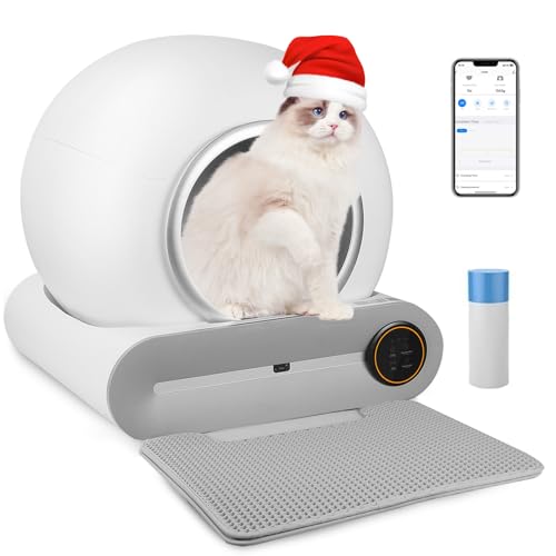 TaFoyu Selbstreinigende Katzentoilette,Automatische Katzentoilette,APP-Steuerung,Platzsparendes Design,ionischer Desodorierer/Gesundheitsmonitor/65L+9L mit großem Fassungsvermögen mit Matte TaFoyu Selbstreinigende Katzentoilette,Automatische Katzentoilette,APP-Steuerung,Platzsparendes Design,ionischer Desodorierer/Gesundheitsmonitor/65L+9L mit großem Fassungsvermögen mit Matte von TaFoyu