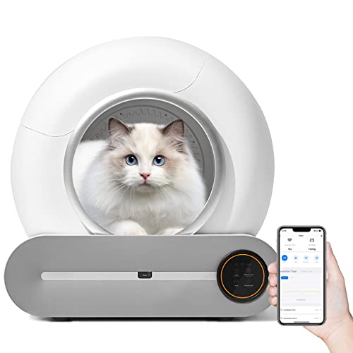 TaFoyu Selbstreinigende Katzentoilette,Automatische Katzentoilette,APP-Steuerung Elektrisches Katzentoilette,ionischer Desodorierer/Gesundheitsmonitor/Safe Alert/mit großem Fassungsvermögen mit Matte TaFoyu Selbstreinigende Katzentoilette,Automatische Katzentoilette,APP-Steuerung Elektrisches Katzentoilette,ionischer Desodorierer/Gesundheitsmonitor/Safe Alert/mit großem Fassungsvermögen mit Matte von TaFoyu