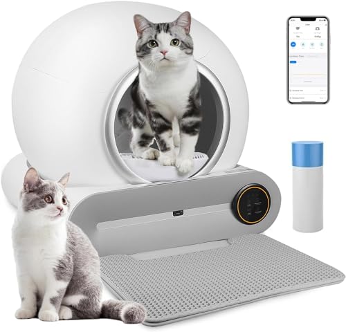 TaFoyu Selbstreinigende Katzentoilette,Automatische Katzentoilette,APP-Steuerung intelligente Katzentoilette,ionischer Desodorierer/Gesundheitsmonitor/65L+9L,mit Matte, Aktualisierte TaFoyu Selbstreinigende Katzentoilette,Automatische Katzentoilette,APP-Steuerung intelligente Katzentoilette,ionischer Desodorierer/Gesundheitsmonitor/65L+9L,mit Matte, Aktualisierte von TaFoyu