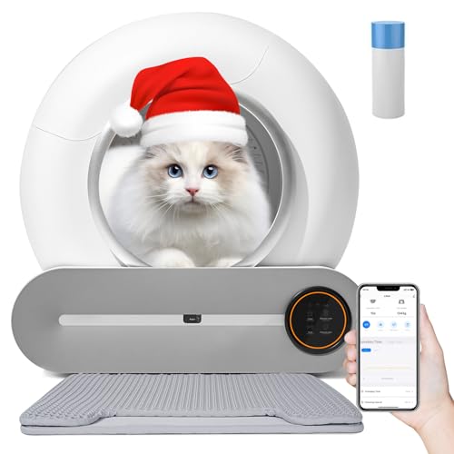 TaFoyu Selbstreinigende Katzentoilette,Automatische Katzentoilette,APP-Steuerung intelligente Katzentoilette,ionischer Desodorierer/Gesundheitsmonitor/65L+9L mit großem Fassungsvermögen mit Matte TaFoyu Selbstreinigende Katzentoilette,Automatische Katzentoilette,APP-Steuerung intelligente Katzentoilette,ionischer Desodorierer/Gesundheitsmonitor/65L+9L mit großem Fassungsvermögen mit Matte von TaFoyu