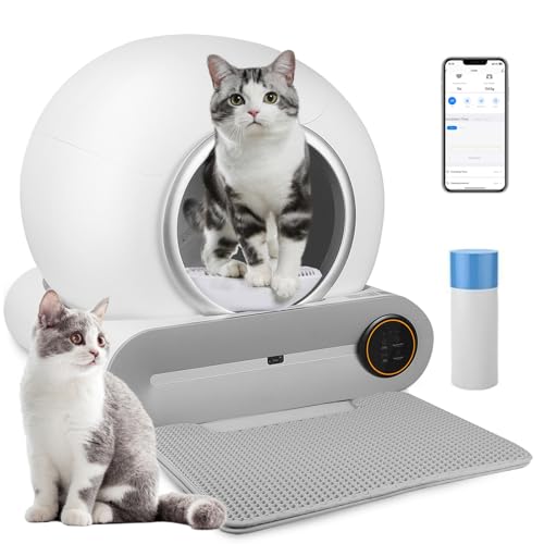 TaFoyu Selbstreinigende Katzentoilette 65L, 4 Sensoren/APP-Steuerung, Automatisches Katzenklo für Mehrere Katzen, Elektrisches Katzenklo, Weiß, Klein, Für Katzen, Unisex, Alle Altersgruppen TaFoyu Selbstreinigende Katzentoilette 65L, 4 Sensoren/APP-Steuerung, Automatisches Katzenklo für Mehrere Katzen, Elektrisches Katzenklo, Weiß, Klein, Für Katzen, Unisex, Alle Altersgruppen von TaFoyu