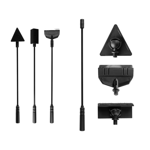 Tabanzhe Aquarium-Reiniger, 3-in-1, Aquarium-Glasreinigungswerkzeug-Set, Aquarium-Reiniger mit dreieckiger Schwammbürste, Algenschaber, rechtwinklige Bürste für Aquarium-Reinigung, Wartung Tabanzhe Aquarium-Reiniger, 3-in-1, Aquarium-Glasreinigungswerkzeug-Set, Aquarium-Reiniger mit dreieckiger Schwammbürste, Algenschaber, rechtwinklige Bürste für Aquarium-Reinigung, Wartung von Tabanzhe