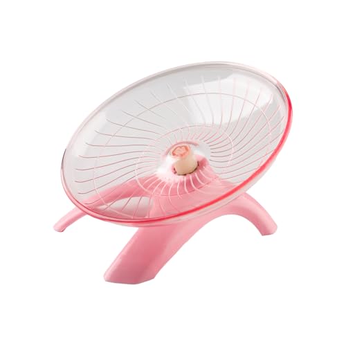 Tabanzhe Hamsterrad, leises Spinner, rutschfestes Laufrad, stabile Laufräder für kleine Haustiere, Meerschweinchen, Chinchilla, Rennmäuse, Mäuse (Rosa) von Tabanzhe