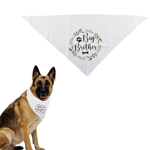 Tabanzhe Hundehalstuch, Dreieckstuch aus Baumwolle, für große Brüder, Pflanzen, Welpen, Katzen, Halstuch, Lätzchen, Zubehör für kleine, mittelgroße Hunde, Haustiere, Geburtstag, Party, Geschenk, Weiß Tabanzhe Hundehalstuch, Dreieckstuch aus Baumwolle, für große Brüder, Pflanzen, Welpen, Katzen, Halstuch, Lätzchen, Zubehör für kleine, mittelgroße Hunde, Haustiere, Geburtstag, Party, Geschenk, Weiß von Tabanzhe