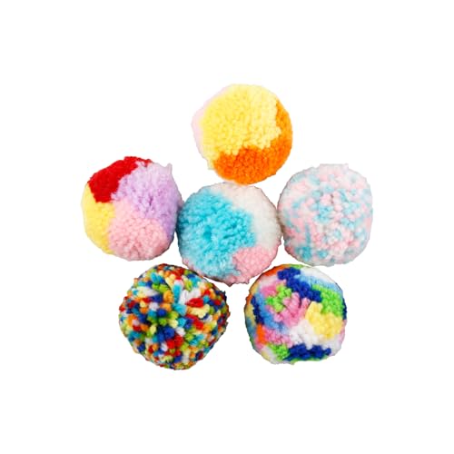 Tabanzhe Katzen-Pom-Bälle, 5,1 cm, Regenbogen-Katzenspielzeugbälle, weicher Plüsch-Katzenball, verschiedene Farben, kleine Katzenspielzeugbälle, Plüschbälle, Wollgarn, Puffs für Indoor-Katzen, zum Tabanzhe Katzen-Pom-Bälle, 5,1 cm, Regenbogen-Katzenspielzeugbälle, weicher Plüsch-Katzenball, verschiedene Farben, kleine Katzenspielzeugbälle, Plüschbälle, Wollgarn, Puffs für Indoor-Katzen, zum von Tabanzhe