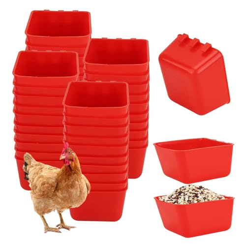 Tacarlha 5 Stück Geflügelkäfig-Becher, Vogelfutterschalen-Set, hängende Kunststoff-Vogelfutterschale, Futterstation, Bewässerungskäfig, Zubehör für Haustiere, Tauben, Papageien, Sittiche, Rot Tacarlha 5 Stück Geflügelkäfig-Becher, Vogelfutterschalen-Set, hängende Kunststoff-Vogelfutterschale, Futterstation, Bewässerungskäfig, Zubehör für Haustiere, Tauben, Papageien, Sittiche, Rot von Tacarlha