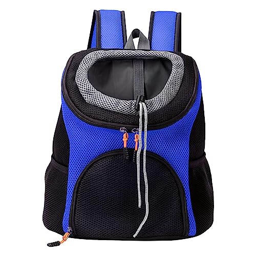 Haustiertrage-Rucksack, Katzenrucksack, Hunderucksack Vorne Mit Sicherheitsgurt Für Reisen, Faltbar für Hunde und Katzen, Verstellbare Atmungsaktive Tasche Mit Kopf Nach Vorne Für Kätzchenwelpen von Tacery