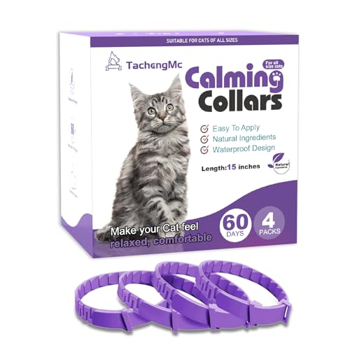 TachengMc Beruhigendes Halsband für Katzen, Katzenhalsbänder, effiziente Linderung von Angstzuständen, Stress, Pheromone, beruhigendes Katzenhalsband, Kätzchen-Zubehör, bequem, entspannt, hält 60 von TachengMc
