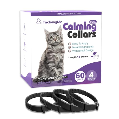 TachengMc Beruhigungshalsband für Katzen, Katzenhalsbänder, effizient, reduziert Angstzustände, Stress, Pheromone, Katzenhalsband, beruhigendes Halsband, Kätzchen-Zubehör, bequem, entspannt, hält 60 von TachengMc