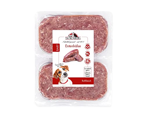 TACKENBERG Barf Entenhälse für Hunde - 14 x 500 g - leckeres Frostfleisch als Hundefutter in Premiumqualität - geeignetes Gefrierfutter für Welpen & übergewichtige Hunde - ohne Zusatzstoffe von Tackenberg