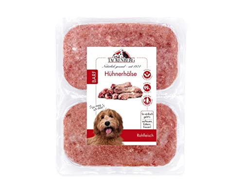 TACKENBERG Barf gewolfte Hühnerhälse für Hunde - 14 x 500 g - leckeres Frostfleisch als Hundefutter in Premiumqualität - geeignetes Gefrierfutter für deinen Vierbeiner - ohne Zusatzstoffe von Tackenberg