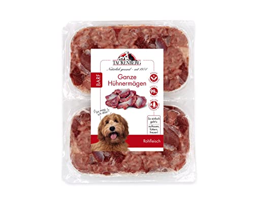 TACKENBERG Barf ganze Hühnermägen für Hunde - 14 x 500 g - leckeres Frostfleisch als Hundefutter in Premiumqualität - geeignetes Gefrierfutter für deinen Vierbeiner - ohne Zusatzstoffe von Tackenberg