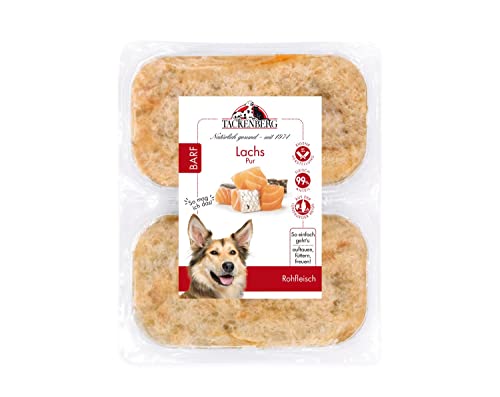 TACKENBERG Barf Lachs pur für Hunde - 14 x 500 g - leckeres Frostfleisch als Hundefutter in Premiumqualität - geeignetes Gefrierfutter für deinen Vierbeiner - ohne Zusatzstoffe von Tackenberg