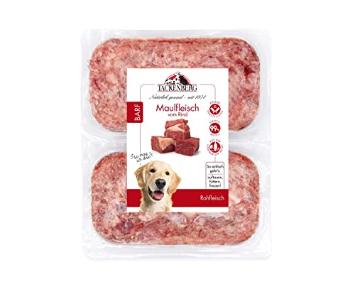TACKENBERG Barf Maulfleisch vom Rind für Hunde - 28 x 500 g - leckeres Frostfleisch als Hundefutter in Premiumqualität - geeignetes Gefrierfutter für übergewichtige Hunde - ohne Zusatzstoffe von Tackenberg