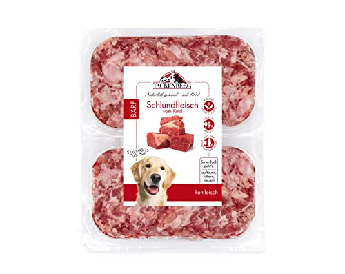 TACKENBERG Barf Schlundfleisch vom Rind für Hunde - 14 x 500 g - leckeres Frostfleisch als Hundefutter in Premiumqualität - geeignetes Gefrierfutter für übergewichtige Hunde - ohne Zusatzstoffe von Tackenberg