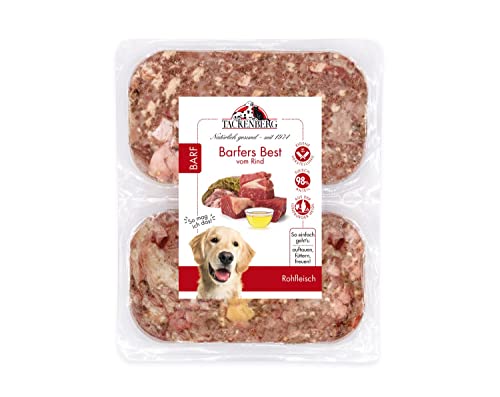 TACKENBERG Barfers Best vom Rind für Hunde - 14 x 500 g - leckeres Frostfleisch als Hundefutter in Premiumqualität - geeignetes Gefrierfutter für deinen Vierbeiner - ohne Zusatzstoffe von Tackenberg