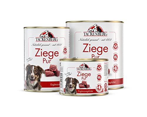 TACKENBERG Ziege Pur Nassfutter Dose für Hunde - Hundefutter in Premiumqualität - natürlich getreidefrei - 24 x 200 g von Tackenberg