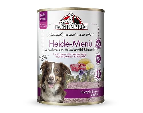 TACKENBERG Heidschnuckenmenü mit Heidekartoffel & Lavendel Nassfutter Dose für Hunde - Hundefutter in Premiumqualität - 6 x 400 g von Tackenberg