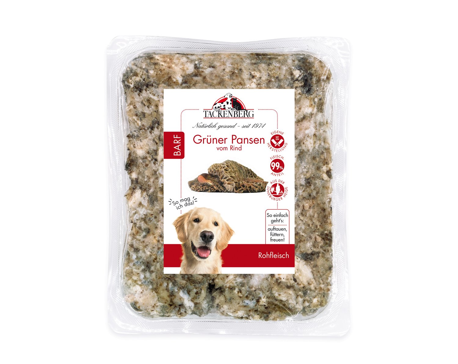 BARF Grüner Pansen vom Rind für Hunde - 28 x 500 g - Premiumqualität von Tackenberg BARF Grüner Pansen vom Rind für Hunde - 28 x 500 g - Premiumqualität von Tackenberg von Tackenberg