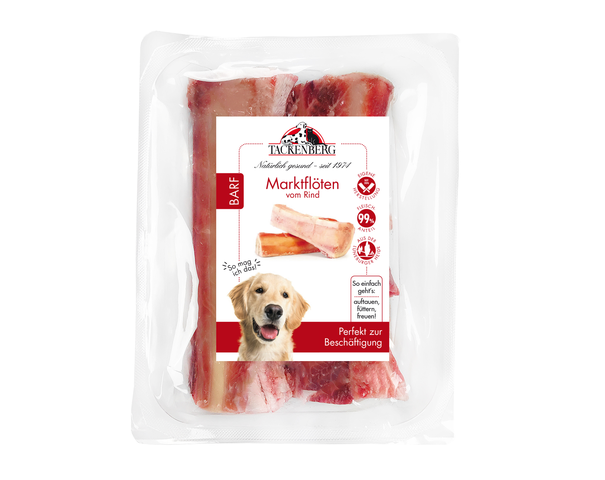 BARF Markflöten vom Rind für Hunde  - 2 Stk. - Premiumqualität von Tackenberg von Tackenberg
