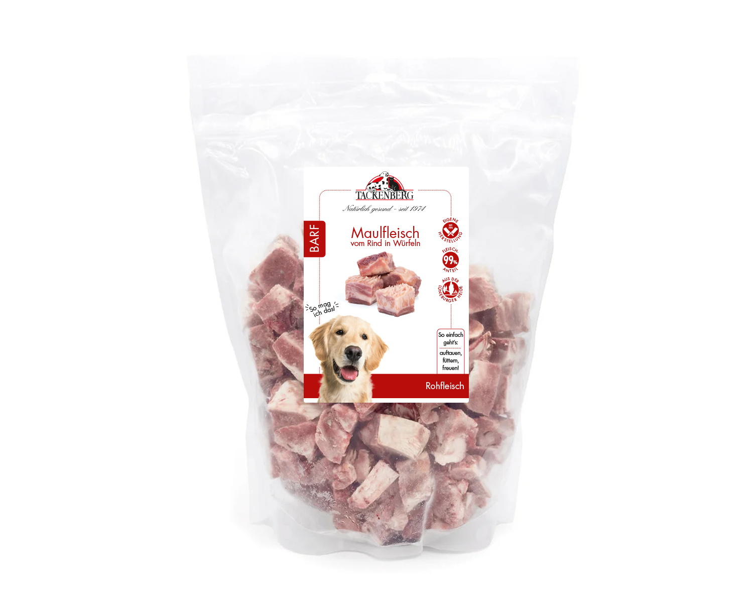 BARF Maulfleisch vom Rind in Würfeln für Hunde & Katzen - 2000 g - Premiumqualität von Tackenberg BARF Maulfleisch vom Rind in Würfeln für Hunde & Katzen - 2000 g - Premiumqualität von Tackenberg von Tackenberg
