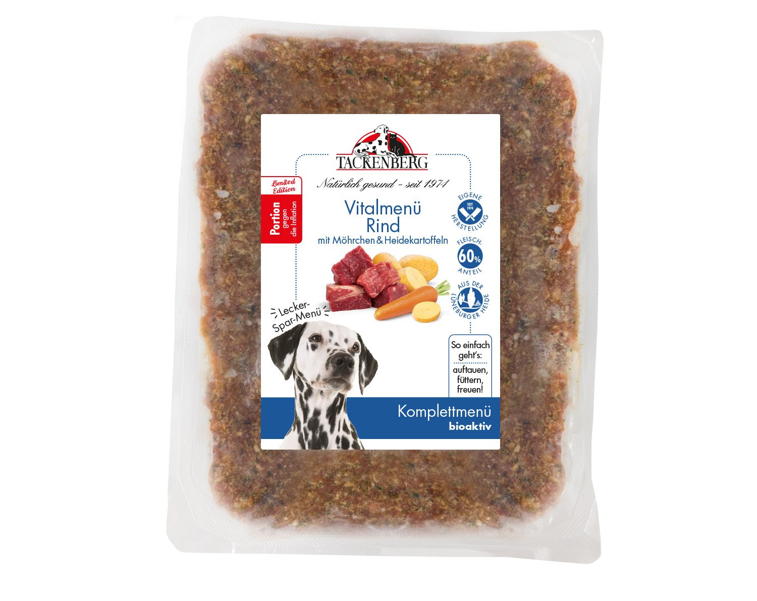 BARF-Vitalmenü für Hunde vom Rind | Online bei Tackenberg - 20 x 200g - Premiumqualität von Tackenberg BARF-Vitalmenü für Hunde vom Rind | Online bei Tackenberg - 20 x 200g - Premiumqualität von Tackenberg von Tackenberg