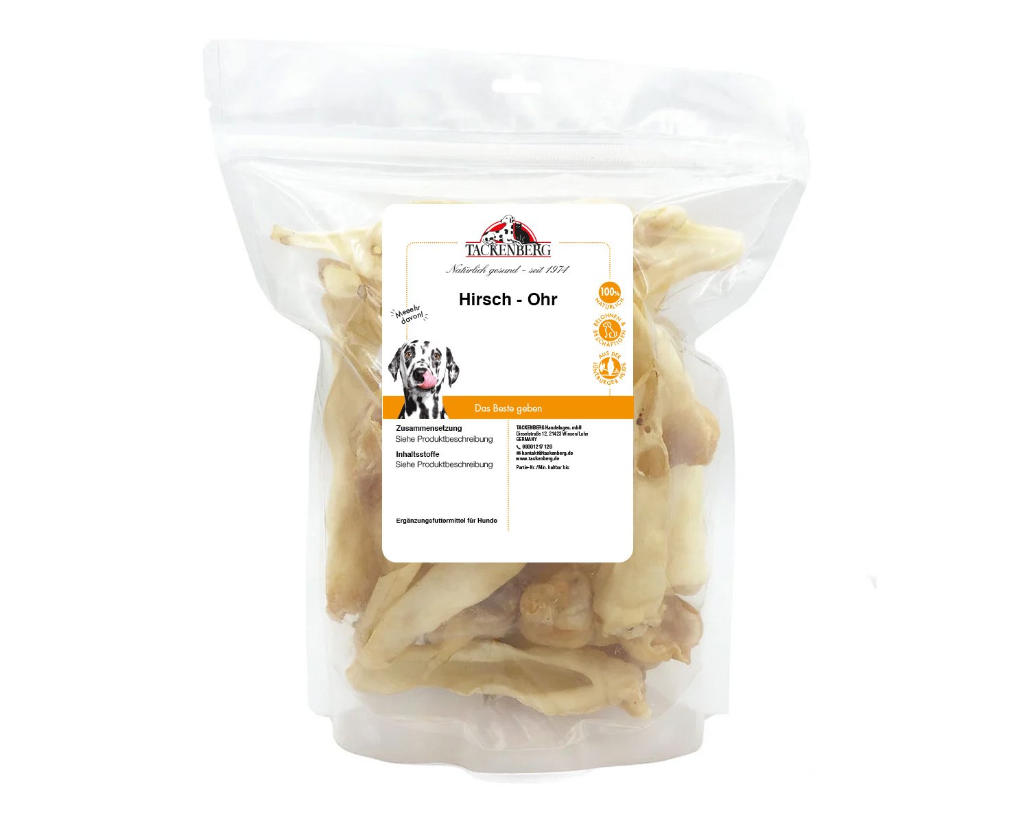 Hirschohren getrocknet für Hunde - 500 g - Premiumqualität von Tackenberg Hirschohren getrocknet für Hunde - 500 g - Premiumqualität von Tackenberg von Tackenberg
