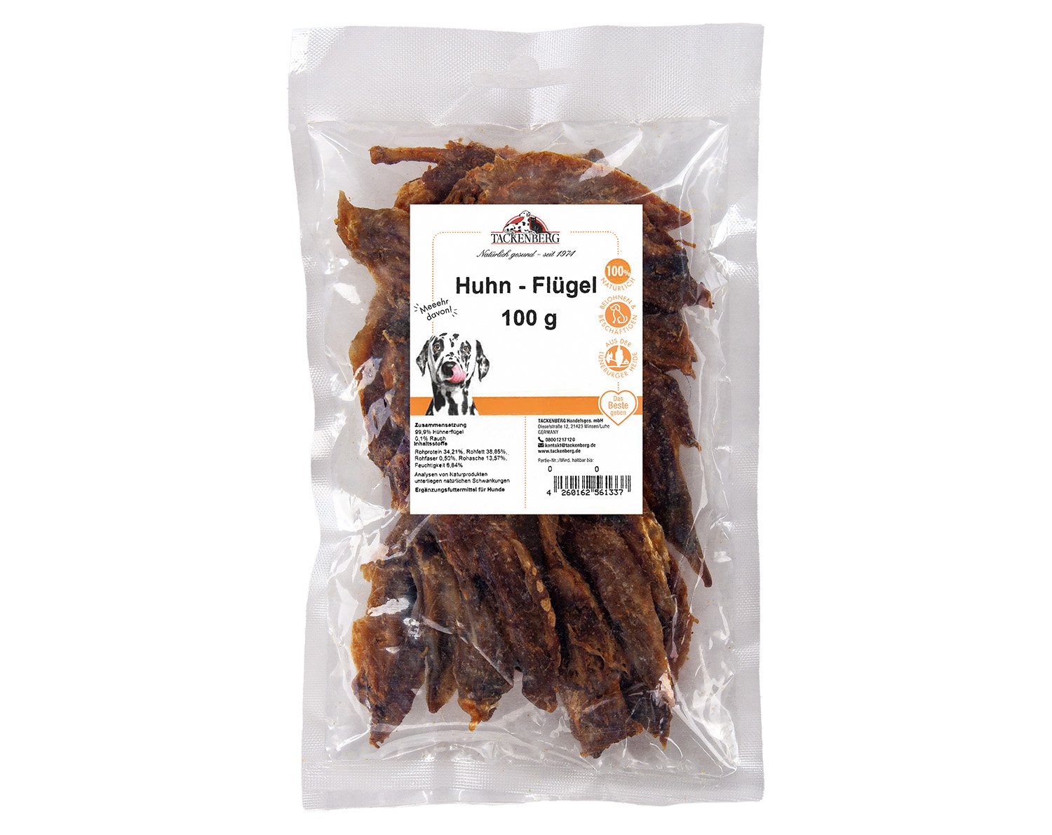 Hühnerflügel getrocknet für Hunde & Katzen - 500 g - Premiumqualität von Tackenberg Hühnerflügel getrocknet für Hunde & Katzen - 500 g - Premiumqualität von Tackenberg von Tackenberg