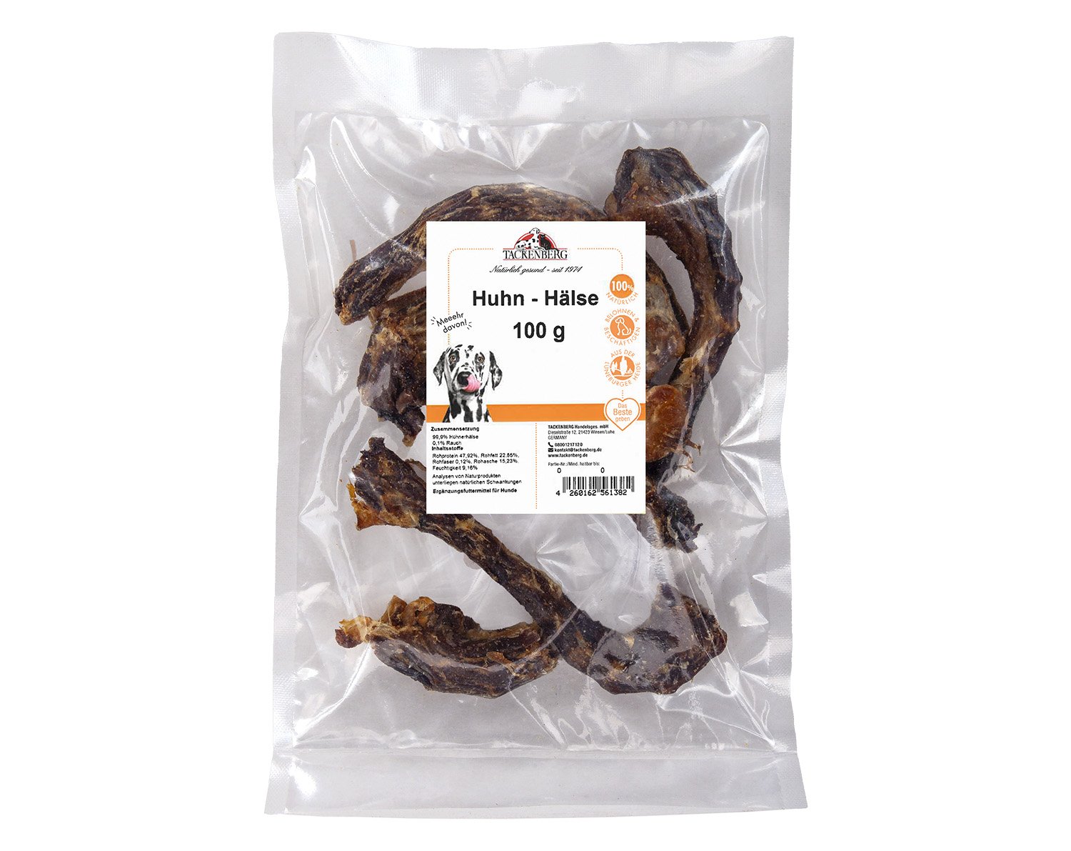 Hühnerhälse getrocknet für Hunde - 100g - Premiumqualität von Tackenberg Hühnerhälse getrocknet für Hunde - 100g - Premiumqualität von Tackenberg von Tackenberg