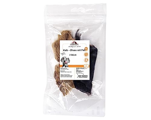 Kalbsohren mit Fell für Hunde - 250g - Premiumqualität von Tackenberg von Tackenberg