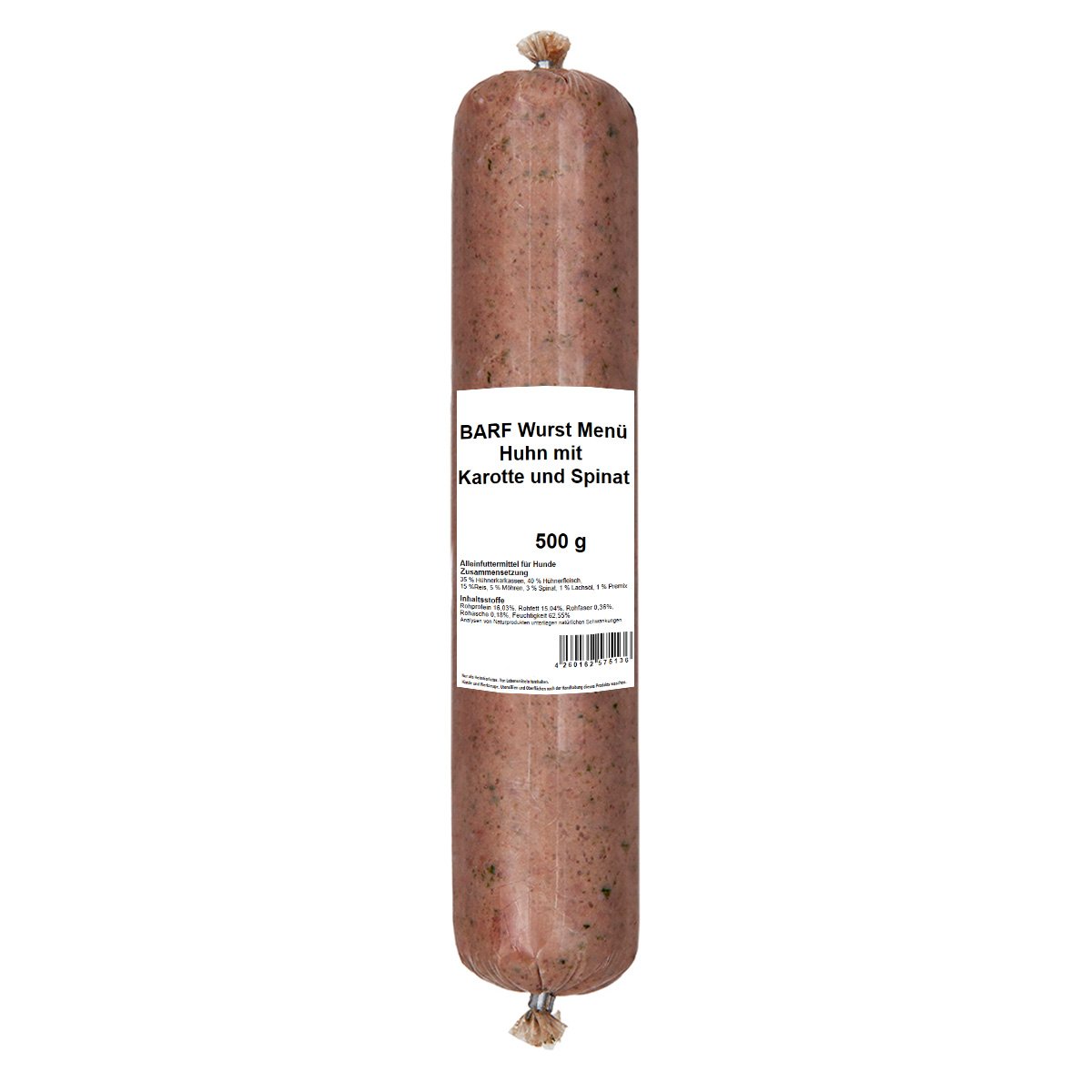 Menü vom Huhn mit Karotte und Spinat - 500g - Premiumqualität von Tackenberg von Tackenberg