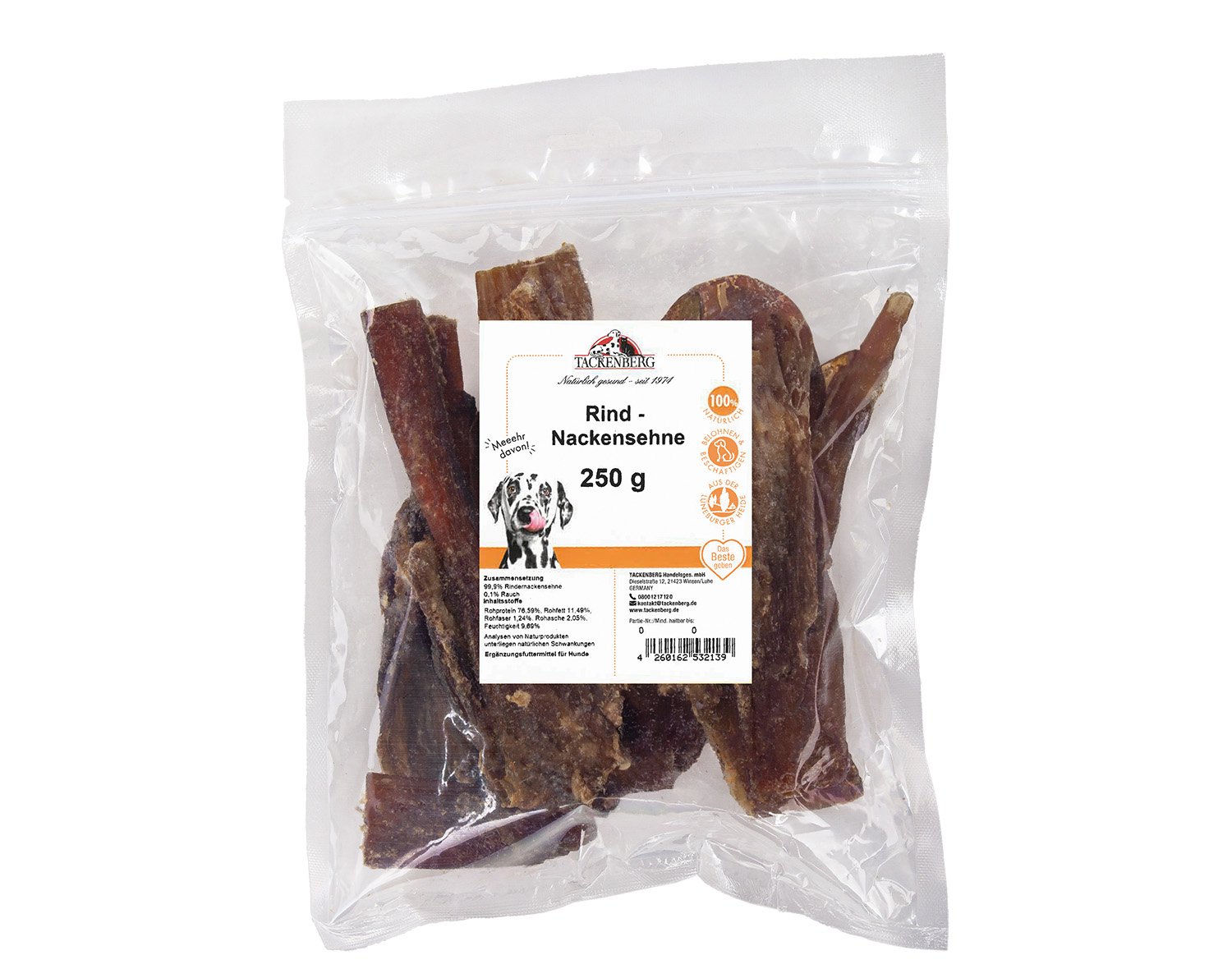 Nackensehne Rind getrocknet für Hunde - 250 g - Premiumqualität von Tackenberg Nackensehne Rind getrocknet für Hunde - 250 g - Premiumqualität von Tackenberg von Tackenberg