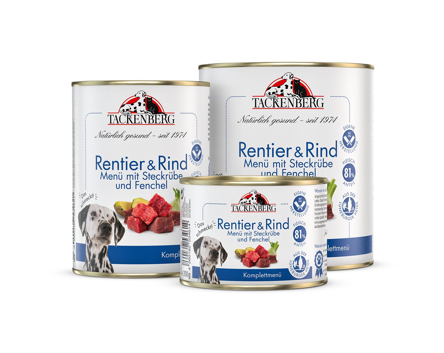 Nassfutter Menü Rentier & Rind für Hunde - 864 x 800 g - Premiumqualität von Tackenberg Nassfutter Menü Rentier & Rind für Hunde - 864 x 800 g - Premiumqualität von Tackenberg von Tackenberg