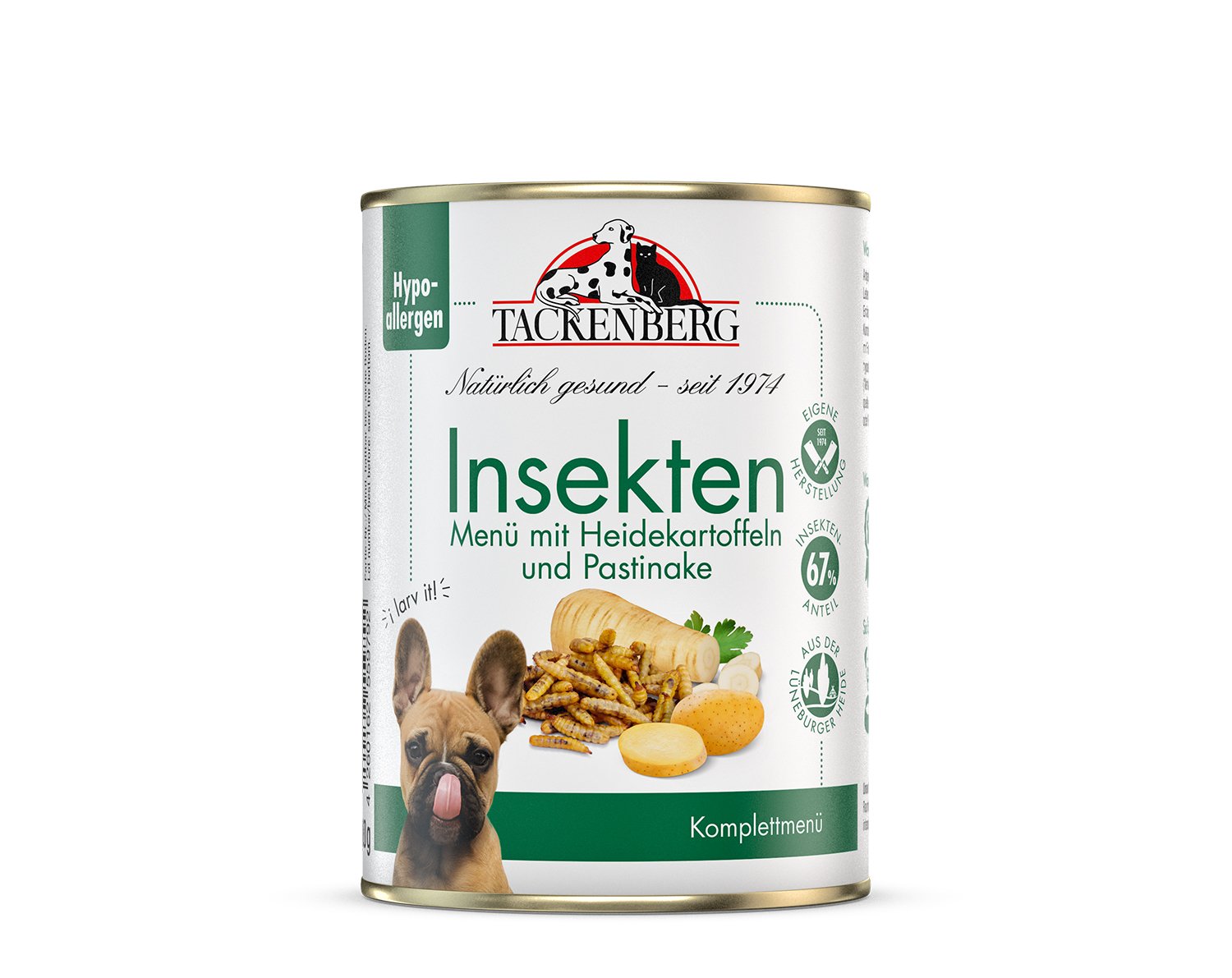 Nassfutter Insektenmenü mit Heidekartoffeln & Pastinaken für Hunde  - 400 g - Premiumqualität von Tackenberg von Tackenberg