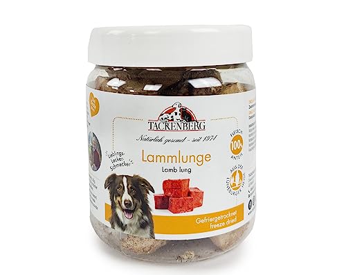 TACKENBERG Gefriergetrocknete Lammlunge für Hunde - 6 x 50 g - natürlicher Kausnack in Premiumqualität - schonend getrocknet - reines Naturprodukt zur Belohnung, als Snack oder Leckerli von Tackenberg