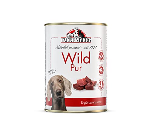 TACKENBERG Wild Pur Nassfutter Dose für Hunde - Hundefutter in Premiumqualität - natürlich getreidefrei - 24 x 400 g von Tackenberg