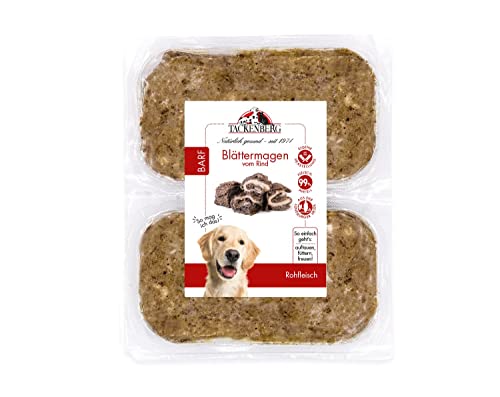 TACKENBERG Barf Blättermagen vom Rind für Hunde - 14 x 500 g - leckeres Frostfleisch als Hundefutter in Premiumqualität - geeignetes Gefrierfutter für übergewichtige Hunde - ohne Zusatzstoffe von Tackenberg