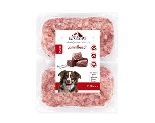 TACKENBERG Barf Lammfleisch für Hunde - 14 x 500 g - leckeres Frostfleisch als Hundefutter in Premiumqualität - geeignetes Gefrierfutter für deinen Vierbeiner - ohne Zusatzstoffe von Tackenberg