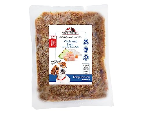 Tackenberg - Barf-Vitalmenü für Hunde vom Huhn mit Lachs | Online bei Tackenberg - 14 x 500 g - Premiumqualität von Tackenberg von Tackenberg