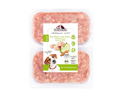 Tackenberg - Bio - Menü aus Hühnerpatée mit Blättermagen, Möhre & Apfel, 14 x 500 g von Tackenberg