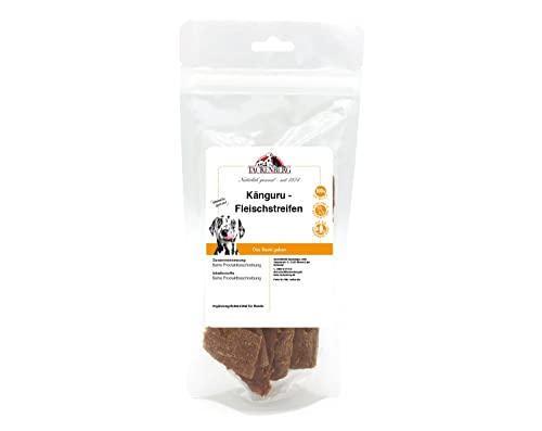 Tackenberg - Fleischstreifen vom Känguru getrocknet für Hunde - 125 g - Premiumqualität von Tackenberg von Tackenberg