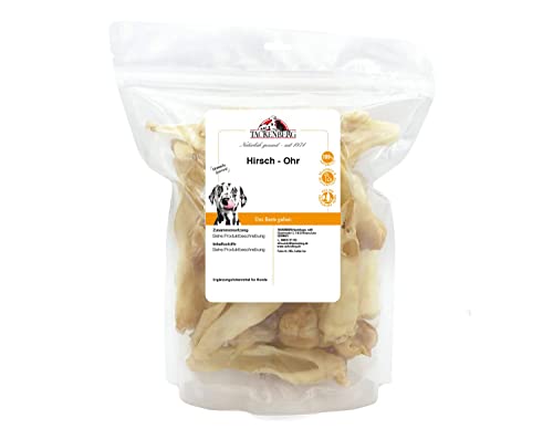 Tackenberg - Hirschohren getrocknet für Hunde - 500 g - Premiumqualität von Tackenberg von Tackenberg