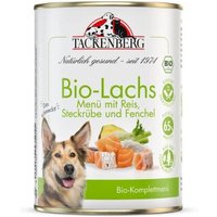 Tackenberg Nassfutter Hund, Adult, Bio, Lachs mit Reis 6x400 g von Tackenberg